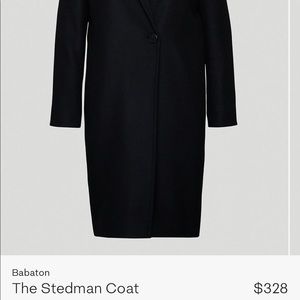 Lightly worn black Babaton Stedman coat XS